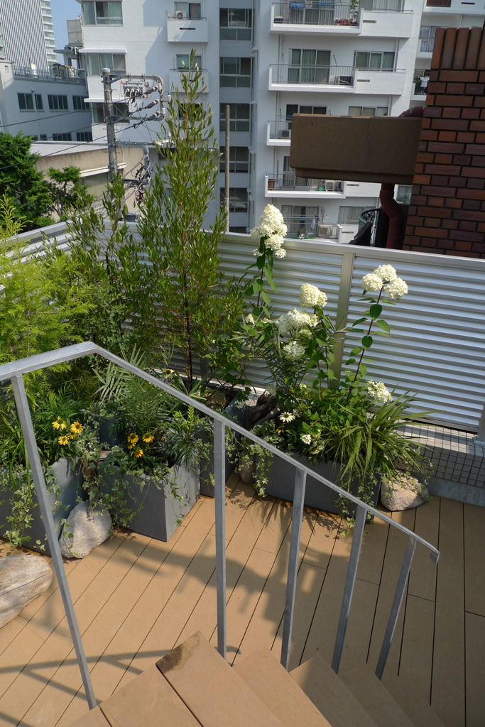 ルーフトップバーのような屋上庭園【世田谷区N邸様】